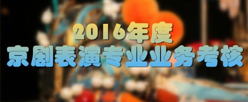 肏肏肏视频国家京剧院2016年度京剧表演专业业务考...